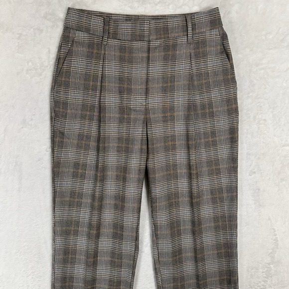 Nine West Plaid High Rise Pleated Dress Pants Size 6 Straight Business Casual - Picture 13 of 15